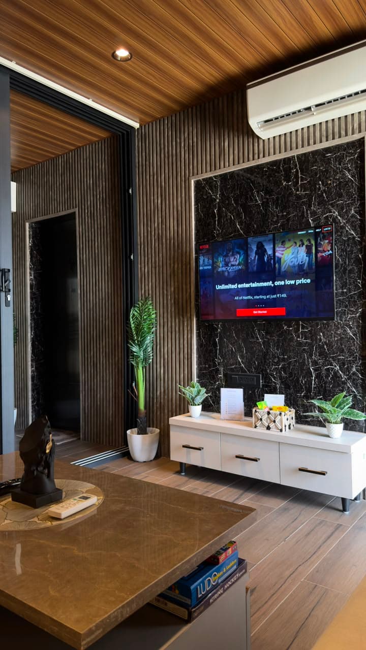 Modern Rooftop Oasis: Luxury 1BHK Penthouse (Private Terrace)